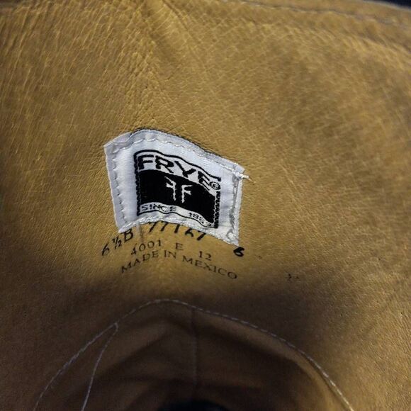 Frye Boots Melissa Lug Button Tall Wide Calf Women's Size 6.5 Black Leather - Picture 2 of 12